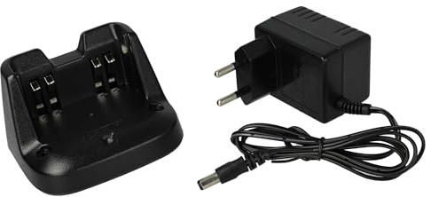 vhbw Ladegerät kompatibel mit Icom IC-F3002 | IC-F3001, IC-F3101D, IC-F3003 Funkgerät-Akkus - Ladestation + Netzteil, 12 - 16 V