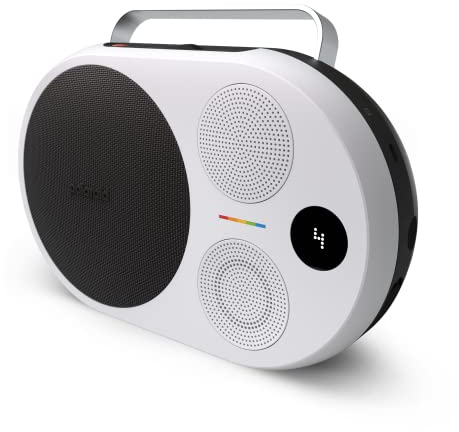 Polaroid Lecteur de Musique P4 (Noir) – Haut-Parleur Bluetooth sans Fil Rechargeable avec Double appariement stéréo