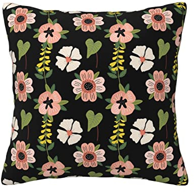 OGNOT Kissenbezüge, Jasmin-Blume, weicher quadratischer Kissenbezug, Kissenbezug, für Sofa, Couch, Bett, Stuhl, 45,7 x 45,7 cm