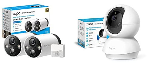 TP-Link Tapo C420S2 Telecamera Wi-Fi Esterno Qhd 2K e Interno 3MP, Batteria Senza Fili, Allarme con Rilevamento del Movimento, Ai Detection, Videocamera sorveglianza
