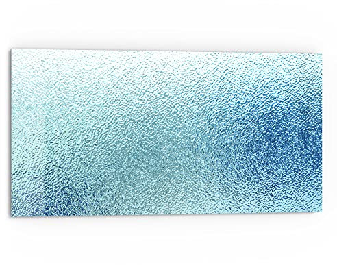 DEQORI Küchenrückwand Glas | Motiv Milchglas mit Blaustich | 80x40 cm | Bad- oder Herd-Rückwand | Herdblende Spritzschutz für Küche & Badezimmer | Moderne Deko für Fliesenspiegel