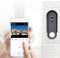 Sonnette intelligente avec caméra, caméra de sonnette vidéo Tuya WLAN 1080P, sonnette vidéo sans fil avec batterie, audio bidirectionnel, aucun perçage requis, vision nocturne claire, capteur PIR, éta