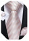 DiBanGu Extra lange Krawatte für Herren, Seide, 160 cm, XL-Krawatte und Taschen-Manschettenknöpfe, große und hohe Krawatte für Hochzeit, Party, Rosa gestreift, Einheitsgröße