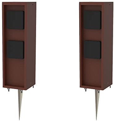 Novatool 2X Steckdosensäule 2-Fach außen Braun Edelstahl eckig IP44 mit Erdspieß Steckdose Aussen Gartensteckdose Outdoor Steckdosensäule Garten Steckdosenturm