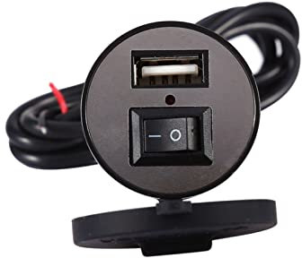 Puerto del Cargador USB, Fuente de Alimentación del Teléfono Móvil de la Motocicleta Toma USB Resistente Al Agua Moto Puerto Sot 12V