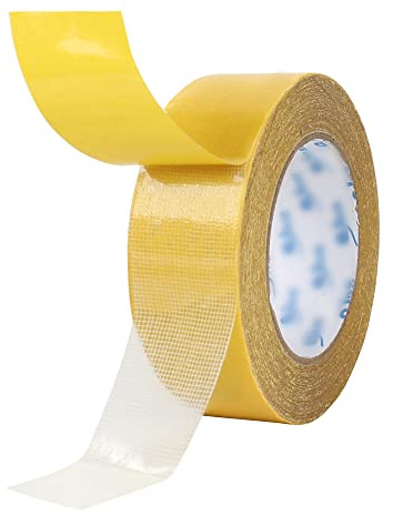 MilyaDE Verlegeband Teppichklebeband 40mm*20m, Extra Stark Rückstandsfrei Entfernbar Doppelseitiges Klebeband Leicht Reißbar