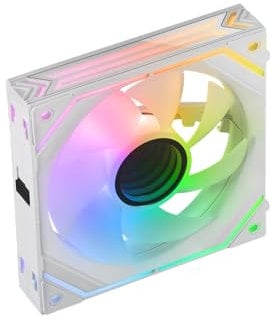 Mars Gaming MF-LINKFINITY, Ventilador Modular PWM 120mm, Sistema de Conexión LINKFINITY, Iluminación Infinity Mirror ARGB 360º, Ultra-silencioso 12dB, Blanco