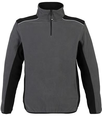 CHEMAGLIETTE! Felpa Pile Mezza Zip Uomo - Felpe da Lavoro Collo Alto Antipilling 280 Grammi Poliestere Riciclato, Maglia Tuta Felpata Invernale Maglie Senza Cappuccio Bicolore, Modello RIG