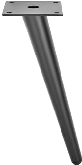 woplus Lot de 4 pieds de meubles inclinés noirs - 23 cm - Pieds de rechange en métal - Pour canapé, meuble TV, lit, table basse (hauteur 23 cm)