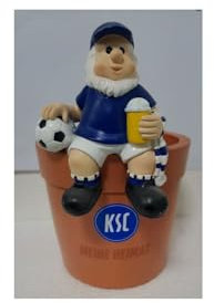 Karlsruher SC KSC Gartenzwerg Zwerg ** Blumentopf **