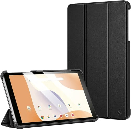 Fintie Case for Onn. 8 Tablet (2024 Model) - Premium Vegan Leather Folio Lightweight Hard Shell Stand Cover Compatible for Walmart Onn 8 Inch Tablet 2024 (Black)