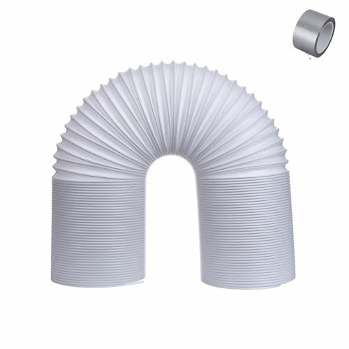 Tuyau Climatiseur Mobile,Extension Tube Rallonge Clim,Tuyau D'échappement de Climatisation Universel,Diamètre 13CM/15CM,Longueur 1M / 2M/ 3.0M(Rotation à gauche - 15cm, 1M)