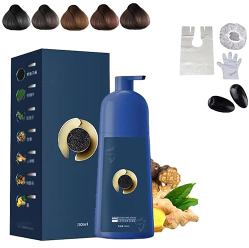 Plant-Based Hair Coloring Cream,Caviar Hair Colour Cream,Bubble Plant Hair Dye Shampoo,Protein Color Protecting Hair Dyeing Cream Plant Fruit Hair Dye Cream,Hair Color For Gray Hair Coverage(Light Bro