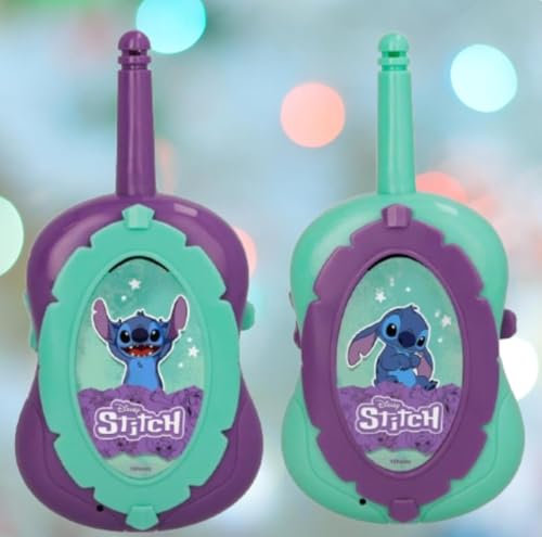 U.saf Walkie Talkie 2pk, Indoor/Outdoor Kids Walkie Talkie 100m Range, Walkie Talkie For Kids, Christmas, Party, Holiday, Birthday Gift(Stitch Walkie Talkies) (28.5 x 18 x 5cm)