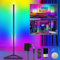 Banaone Lampadaire LED d'Angle, 140cm Lampe sur Pied RGB avec APP Contrôle et Télécommande, Musique Sync&16 Millions Couleurs, Lampadaire Salon pour Chambre, Salle de Jeux & Décoration de Fête
