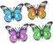 JRSHIRLEYLTD 4 Stück Outdoor Große Metall Schmetterling Garten Dekorationen Outdoor Wandkunst Metall Schmetterling für Outdoor Zäune Schuppen Wände, 27 x 22 cm