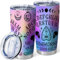 Equoza 20oz Rainbow Spirit Board Tumbler – Insulated Stainless Steel Travel Mug with Lid, Witchy Wicca Goth Moon Design, Halloween Tumbler Gift for Women