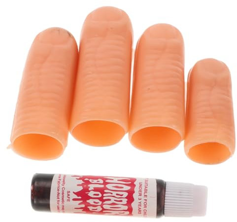 Ipetboom 4stücke Teiliges Mit Fake-fingern Und Kunstblut Für Halloween Requisiten Für Cosplay Pranks Und Spezialeffekte Bei Festen Und Maskeraden