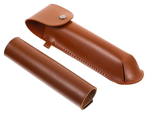 Homoyoyo Werkzeugs Chutz Hülle Wiederaufladbar Inhaber Gadget Legal Isolierung Zange Beil Bratpfanne Bogen Schnalle Vorrichtung Tasche Bewachen Winddicht Reisen Kunstleder Light Brown