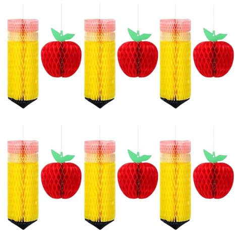 KAHDGSS 12 Stück Festival-Hängedekorationen, praktische Papiergirlanden zum Aufhängen für Schüler, Lehrer, Willkommensfeier