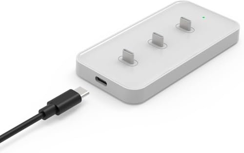 Bewegungssensorlicht Ladestation LED-Schranklicht Ladestation für mehrere Geräte Das gleichzeitige Aufladen von DREI Punk-Leuchten spart Zeit, Platz und ist bequemer(weiß)