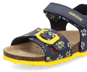 Geox B Sandal Chalki Boy, Navy Yellow, 8.5 UK Child