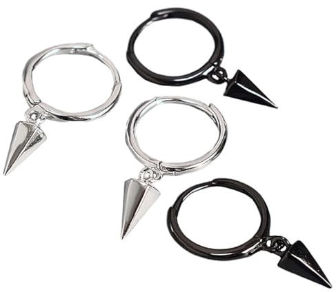 Veemoon 1 Paar Geometrische Ohrringe Silber Minimalistisches Design Leichte Hautfreundliche Ohrhänger für Frauen Männer für