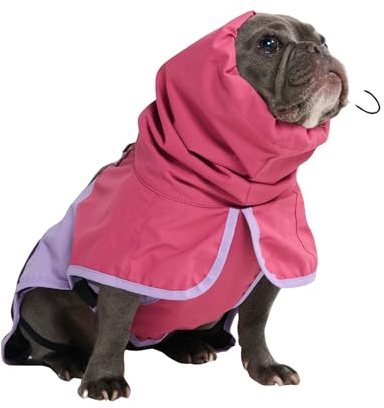 Spark Paws Dog Raincoat, Waterproof Coat Rain Jacket for Small Medium Large Dogs, Reflective Breathable Full-Body Coverage - Pink Lilac Purple - XL
