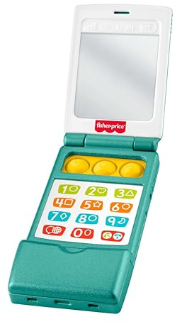 Fisher-Price Ridi e Impara telefonino per Bambini, Multilingue | Italiano, spagnolo, portoghese, inglese, luci e canzoni educative, dai 6 mesi, JMV86