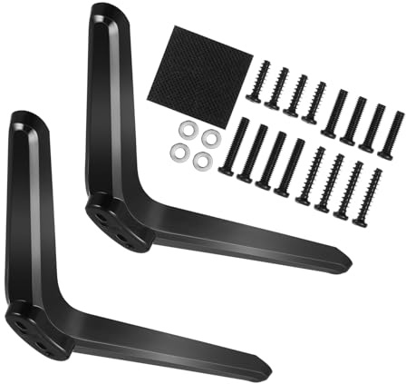 TOYZFRIENDY 2 Pcs Tv Mount Stand Brackets for Tvs Plastic Tabletop Television Holder with Screws Stable Support for Flat Screen Displays