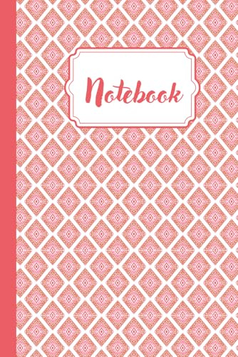 Coral Geometric Pattern Notebook; 6x9 inches | 120 Pages | Lined: Lined Notebook for Notes, Ideas, Journaling & Planning