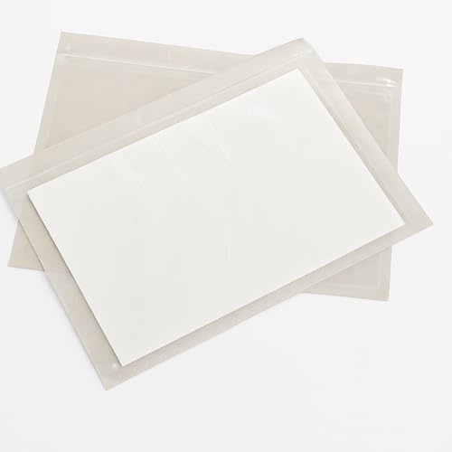 Lieferscheintaschen selbstklebend - 1000 Stück – Dokumententaschen C5 C6, transparentes Fenster & weißer Rücken, starke Klebung, wasserfest & reißfest – für Pakete, Paletten (C5 (162 × 229 mm))