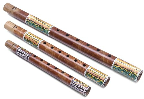 Bali Flöte Set – 3 verschiedene Größen für Variation in Sound und Tonhöhe