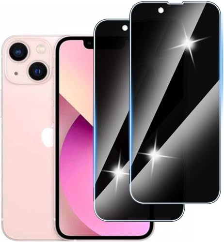 Hirshen [2 pieces] Privacy Screen Protector for iPhone 12 Mini, Anti-Peeping Film, 9H Hardness, Scratch-Resistant, Impact-Resistant, Anti-Peeping Bulletproof Film, Bubble-Free