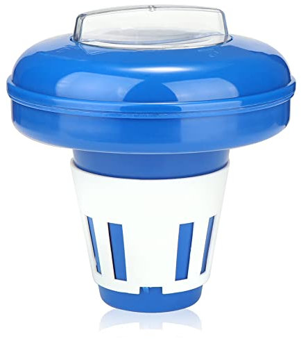 com-four® Dosierschwimmer für den Pool - Chemikalienspender für Chlor- oder Bromtabletten - zur dosierten Abgabe von Poolzusätzen (1 x 16.5 cm)