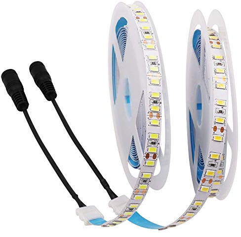 XUNATA LED-Streifen 12V 600leds SMD 5730 Nicht Wasserfest LED Lichtband, Weiß 6000K 25-35LM/LED Hohe Helligkeit Flexible LED Strip Stripe Leiste (Weiß, 5M)