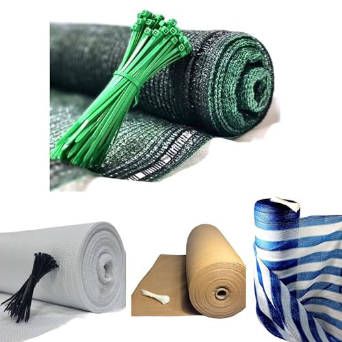 Pinto FERRAMENTA Rete Telo Ombra Ombreggiante Verde o Bianca 100 Fascette in Omaggio Privacy Schermatura 90% Recinzione Esterno Copertura Oscurante per Giardino Terrazzo Balcone (H1X50MT, Verde)