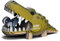 EUGY 650043 Alligator, 3D Tier-Puzzle für Kinder und Erwachsene zum Zusammenbauen, DIY Tierfigur, Bastelset ab 6 Jahren, grün