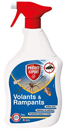 PROTECT EXPERT Anti Insectes Volants & Rampants - 1L - Prêt A L’Emploi - Moustiques - Mites Alimentaires - Fourmis - Puces - Action Immédiate - Intérieur & Extérieur De La Maison BARPAL1