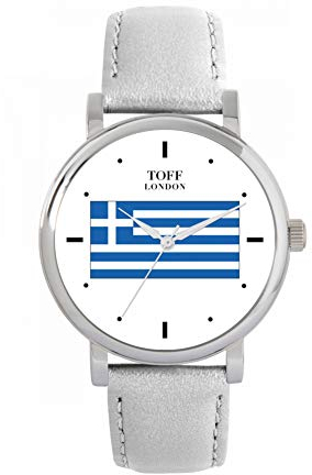 Toff London Griechische Flagge Uhr
