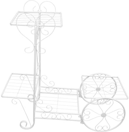 Cabilock 1 Pc Jardinière Européenne Porte-plante En Métal Vélo Fleur Affichage De Pot Pots Pour Plantes D'extérieur Jardin De Ferme Blanche Bicyclette Le Fer Bureau Support De Chariot