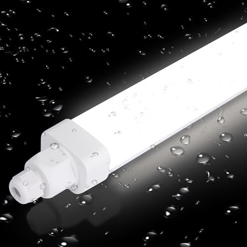 Allesin Premium 120lm/w, Feuchtraumleuchte LED 150CM 45W 5400LM, Neutralweiß Reihenschaltung Kellerlampe IP65 Wasserfest Werkstattlampe Leuchtstoffröhre Leuchte