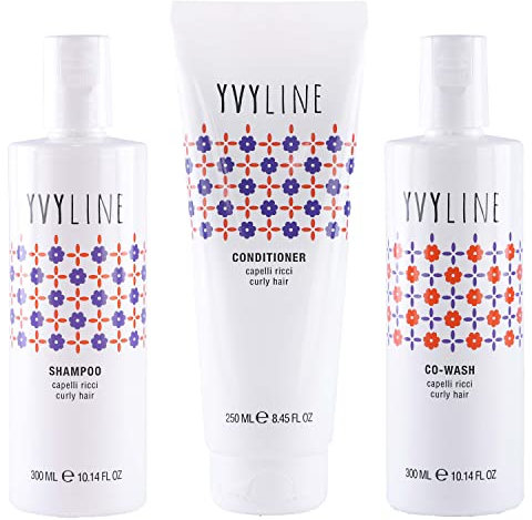 YVYLINE Lockiges Haar-KIT Curly Girl Method Shampoo für lockiges Haar + Co-Wash + Conditioner-Balsam Für weiches, hydratisiertes, leichtes, glänzendes und leicht kämmbares Haar 3-teiliges Set