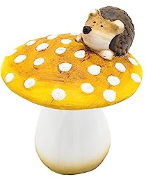 HEITMANN DECO Fliegenpilz mit Igel gelb 18cm