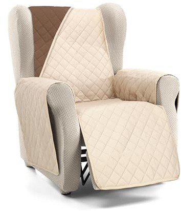 Martina Home Gesteppter Sofabezug, wendbar, Bernstein, 1-Sitzer, Beige/Braun