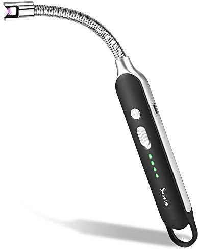 SUPRUS Lichtbogen Winddicht Flammenlos Elektrisches Feuerzeug USB Wiederaufladbares Feuerzeug mit Sicherheitsschloss