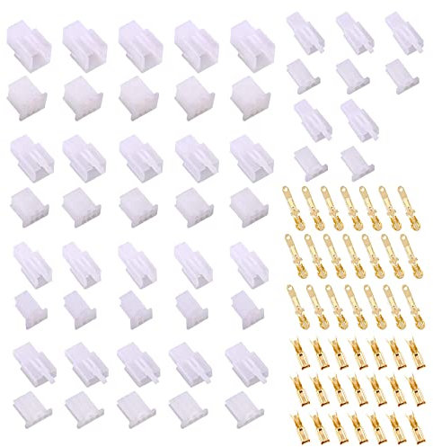 HUAZIZ 290 Pcs Connecteur Electrique 2.8mm Pas 2 3 4 6 9 Broches Mâle Femelle Terminal Plug, 2.8mm Connecteur de Fil Électrique, Sertir Cosse Assortiment kit pour Moto, Vélo, Voiture, Bateau