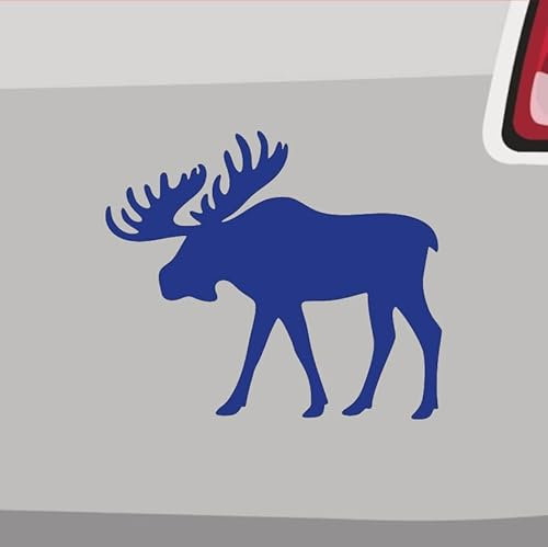 Generisch Elch Aufkleber Sticker Schweden Skandinavien Test Norwegen Paarhufer Kuh 10x8,5cm Farbe: Blau