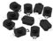 PATIKIL Verrouillage Pousser Bouton Interrupteur, 10 Pcs KAN-23 Plat Broche On/Off Auto-verrouillage DC 30V 1A Micro Interrupteur pour Lampe Poche Lumière Mur Prise, Noir