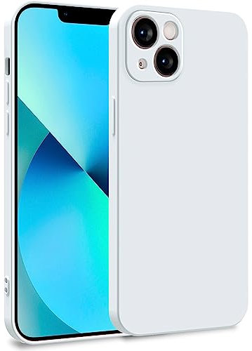 MyGadget TPU Case for iPhone 13 - Cover Dual Layer with Camera Protection | Inner Lining - Soft Touch Rubber & Anti-Scratch Shell White